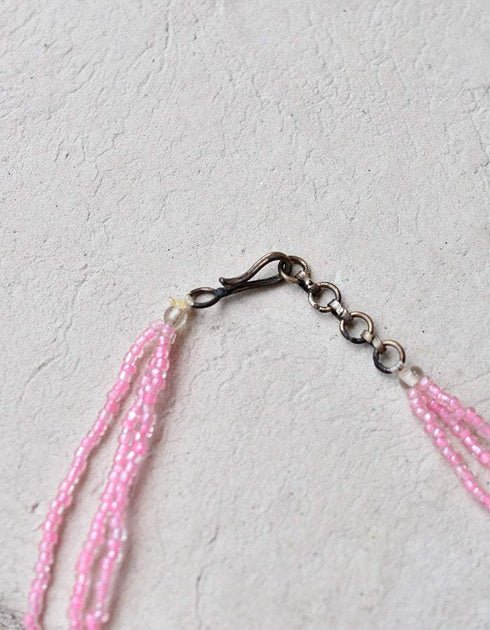 Long Necklace Japani Poth 3 Bead (Pink)